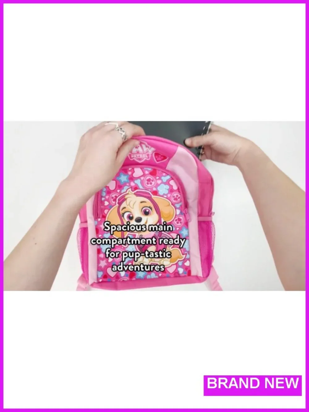 Paw Patrol Skye Kids Backpack with Adjustable Straps & Side Pockets